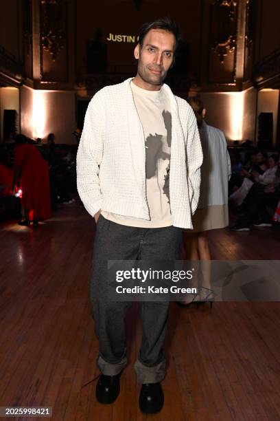 Jeetendr Sehdev attends the Justin Cassin Autumn/Winter 2024 show during London Fashion Week February 2024 at on February 20, 2024 in London, England.