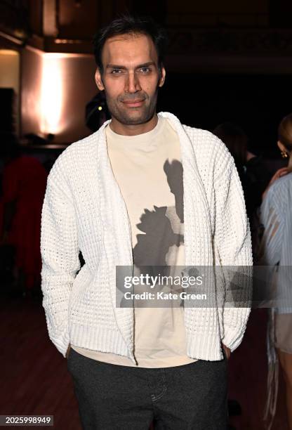 Jeetendr Sehdev attends the Justin Cassin Autumn/Winter 2024 show during London Fashion Week February 2024 at on February 20, 2024 in London, England.