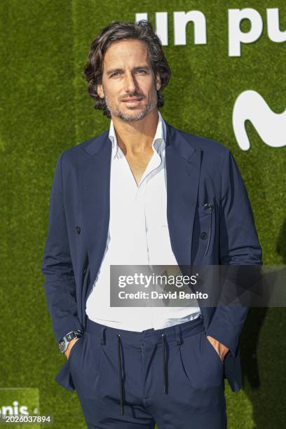 Feliciano Lopez attends the Madrid photocall of "La Sobremesa Del Tenis" presented by Movistar at Club Internacional de Tenis on February 20, 2024 in...