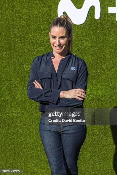 Ainhoa Arbizu attends the Madrid photocall of "La Sobremesa Del Tenis" presented by Movistar at Club Internacional de Tenis on February 20, 2024 in...