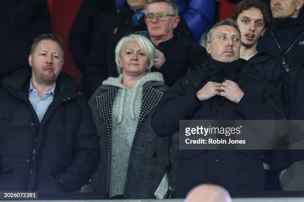 Southampton co-owner Henrik Kraft with Director of Football Jason Wilcox during the Sky Bet Championship match between Southampton FC and Hull City...