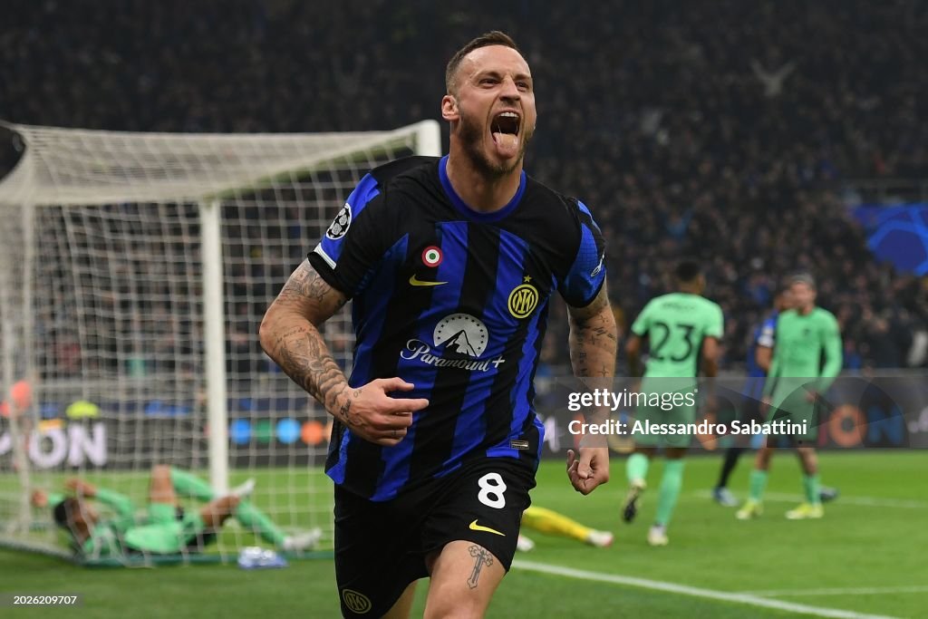 FC Internazionale v Atlético Madrid: Round of 16 First Leg - UEFA Champions League 2023/24