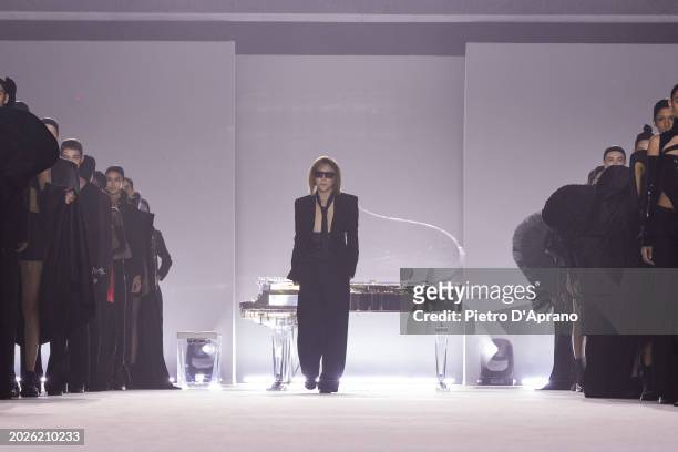 Fashion Designer Yoshiki walk the runway at the Maison Yoshiki Paris Fashion Show during the Milan Fashion Week - Womenswear Fall/Winter 2024-2025at...