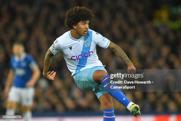 Crystal Palace's Chris Richards during the Premier League match between Everton FC and Crystal Palace at Goodison Park on February 19, 2024 in...