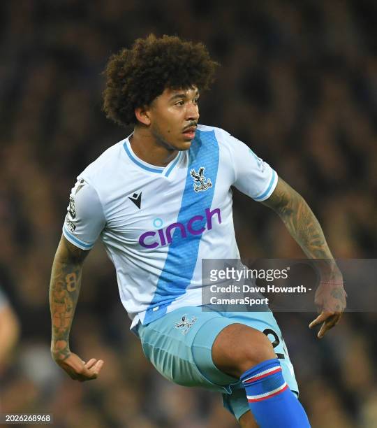 Crystal Palace's Chris Richards during the Premier League match between Everton FC and Crystal Palace at Goodison Park on February 19, 2024 in...