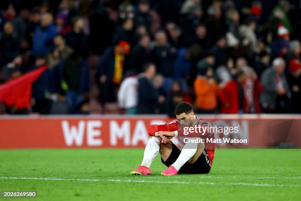 Che Adams of Southampton dejected at the final whistle after his team lose 2-1 during the Sky Bet Championship match between Southampton FC and Hull...