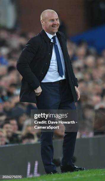 Everton's Manager Sean Dyche during the Premier League match between Everton FC and Crystal Palace at Goodison Park on February 19, 2024 in...