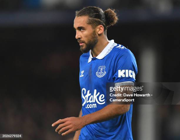 Everton's Dominic Calvert-Lewin during the Premier League match between Everton FC and Crystal Palace at Goodison Park on February 19, 2024 in...