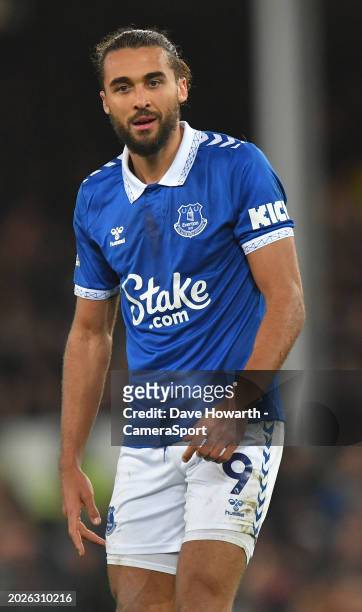 Everton's Dominic Calvert-Lewin during the Premier League match between Everton FC and Crystal Palace at Goodison Park on February 19, 2024 in...