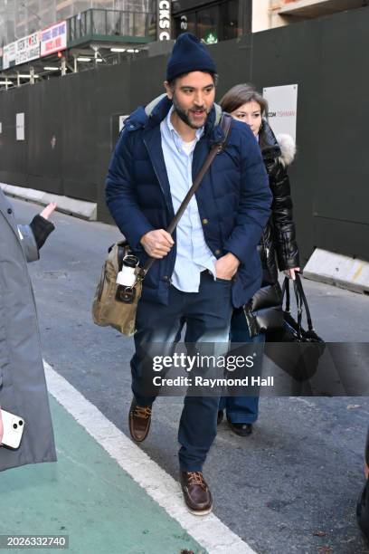 Josh Radnor is seen on February 20, 2024 in New York City.