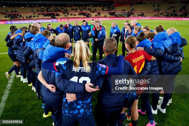 Coach Andries Jonker of Holland Women, assistant trainer Janneke Bijl of Holland Women, assistant trainer Arvid Smit of Holland Women, assistant...