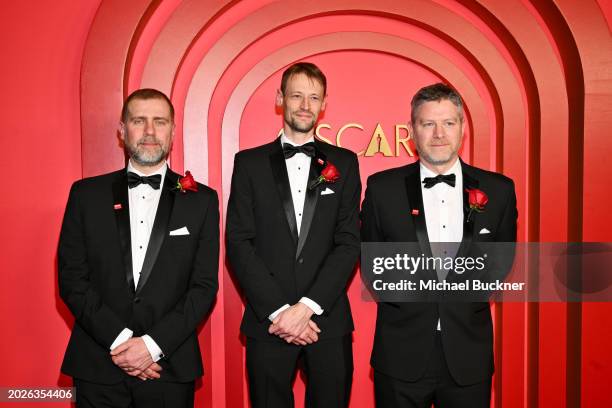 Goran Stojmenovik, Peter Janssens and Wouter Oosterlinck at the Scientific and Technical Academy Awards held at The Academy Museum of Motion Pictures...