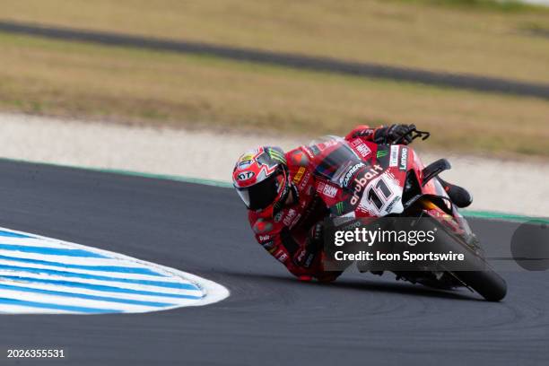 Nicolo Bulega of Italy on the Aruba.it Racing - Ducati Ducati Panigale V4R during the Australian Motul FIM World Superbike Championships at the...