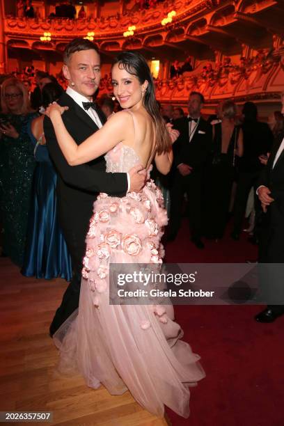 Tom Wlaschiha, Stephanie Stumph during the Semper Opera Ball 2024 at Semperoper on February 23, 2024 in Dresden, Germany.