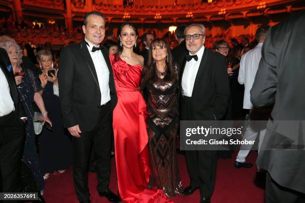 Thomas Stumph, Stephanie Stumph, Christine Stumph, Wolfgang Stumph during the Semper Opera Ball 2024 at Semperoper on February 23, 2024 in Dresden,...