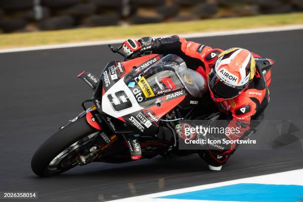 Danilo Petrucci of Italy on the Barni Spark Racing Team Ducati Panigale V4R during the Australian Motul FIM World Superbike Championships at the...