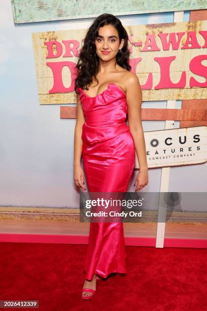 Geraldine Viswanathan attends the "Drive-Away Dolls" New York Premiere at AMC Lincoln Square Theater on February 20, 2024 in New York City.