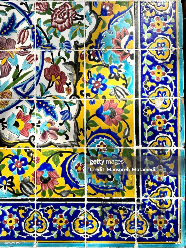 Tiles in Haram complex and the imam reza shrine in mashad Iran
