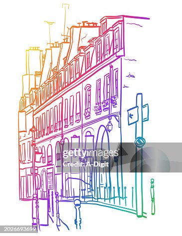 Typical Paris Architecture Rainbow Typical Paris Architecture Rainbow
