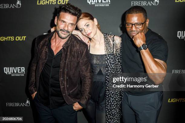 Frank Grillo, Jaime King and Mekhi Phifer attend the Los Angeles Special Screening Of Quiver Distribution's "Lights Out" at The London West Hollywood...