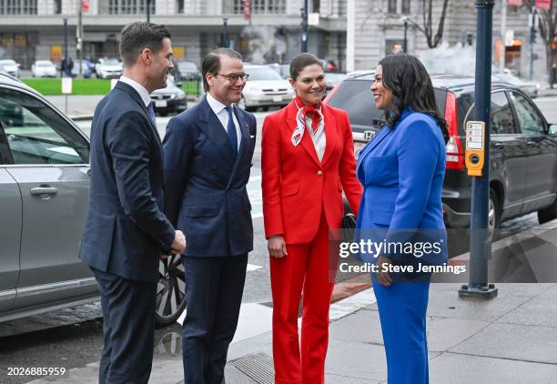 Johan Forssell, Swedish Minister for International Development Cooperation and Foreign Trade, Prince Daniel of Sweden and Crown Princess Victoria of...