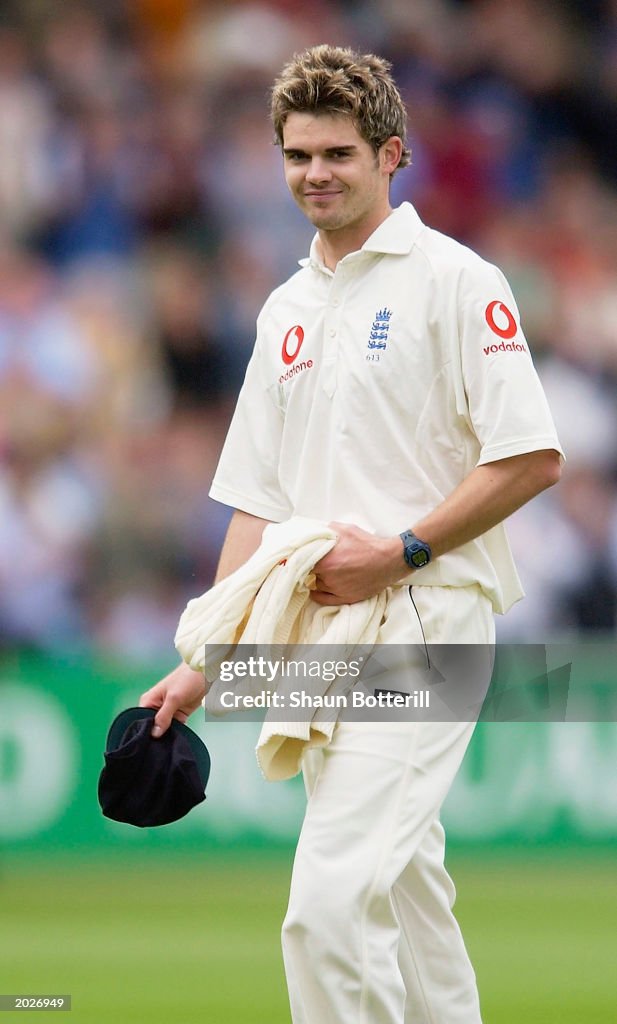 James Anderson of England is all smiles