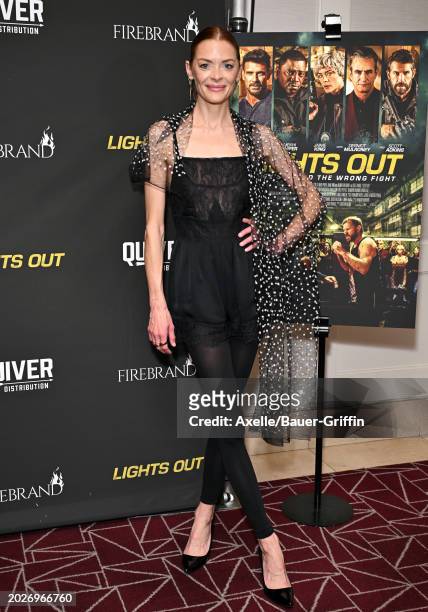 Jaime King attends the Los Angeles Special Screening of Quiver Distribution's "Lights Out" at The London West Hollywood at Beverly Hills on February...