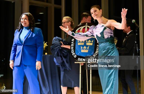 Mayor of San Francisco London Breed, Anna Lekvall, Consul General of Sweden in San Francisco, Johan Forssell, Swedish Minister for International...