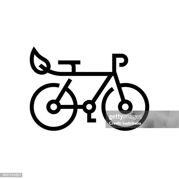 bicycle line icon - driving gloves stock illustrations