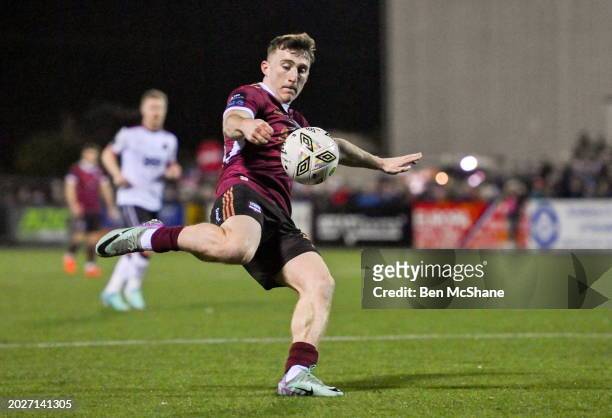 Louth , Ireland - 23 February 2024; Edward McCarthy of Galway United during the SSE Airtricity Men's Premier Division match between Dundalk and...