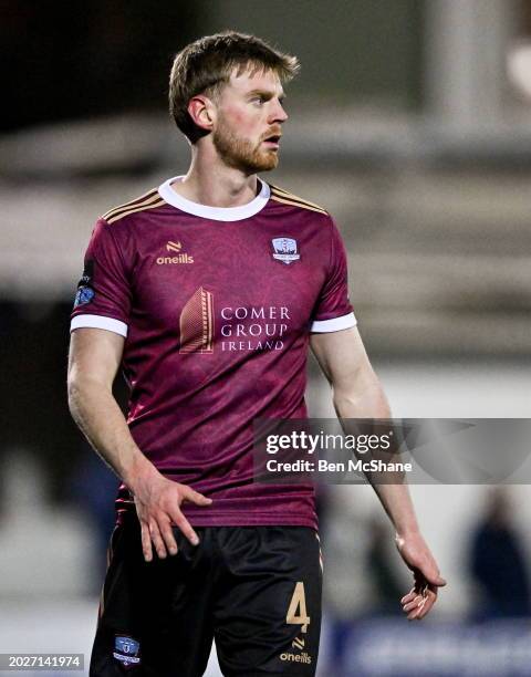 Louth , Ireland - 23 February 2024; Robert Slevin of Galway United during the SSE Airtricity Men's Premier Division match between Dundalk and Galway...