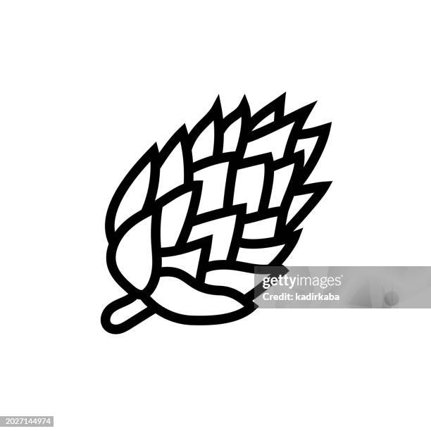 ilustraciones, imágenes clip art, dibujos animados e iconos de stock de icono de línea de piña - piña de piñones