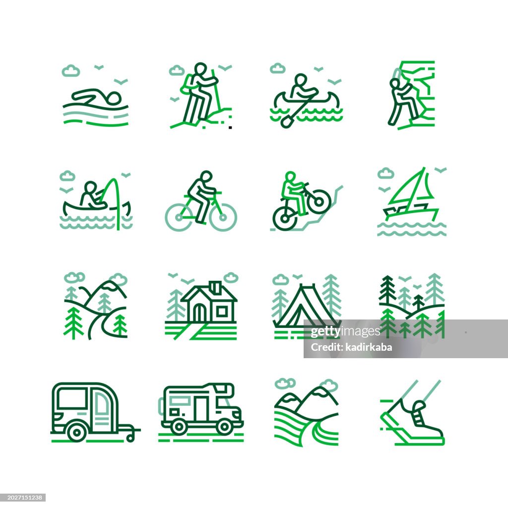 Adventure Line Icon Set