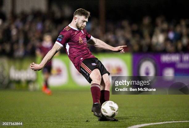 Louth , Ireland - 23 February 2024; Karl O'Sullivan of Galway United during the SSE Airtricity Men's Premier Division match between Dundalk and...