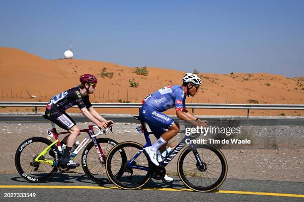 Mark Stewart of Great Britain and Team Corratec-Vini Fantini - Black Intermediate Sprint Jersey and Silvan Dillier of Switzerland and Team...