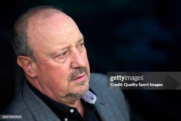 Rafael Benitez, Head Coach of RC Celta de Vigo looks on prior to the LaLiga EA Sports match between RC Celta Vigo and FC Barcelona at Estadio Abanca...