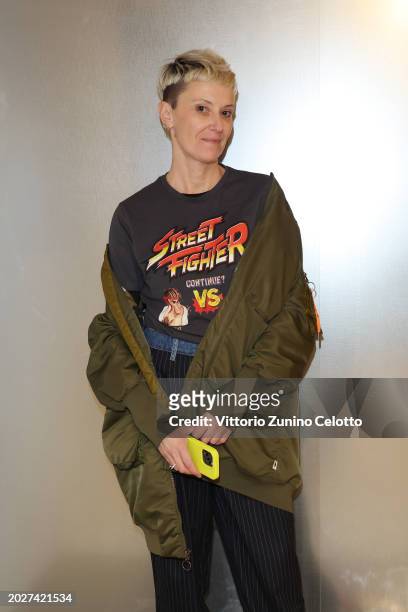 Eva Mattes attends the event "Rethinking 10 Corso Como" on February 20, 2024 in Milan, Italy. Unveiling of the new redesigned spaces – Gallery and...