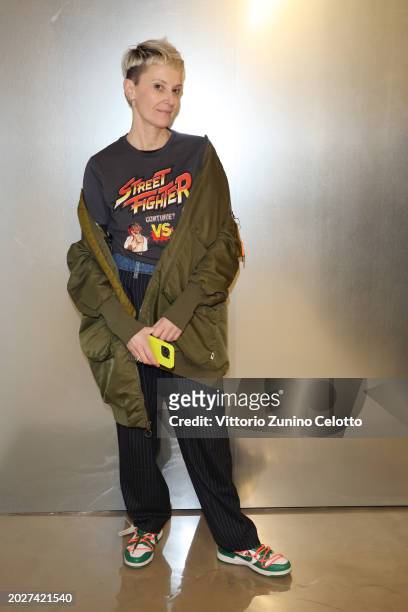 Eva Mattes attends the event "Rethinking 10 Corso Como" on February 20, 2024 in Milan, Italy. Unveiling of the new redesigned spaces – Gallery and...