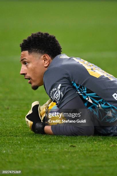 Maduka Okoye of Udinese Calcio in action during the Serie A TIM match between Juventus and Udinese Calcio - Serie A TIM at on February 12, 2024 in...