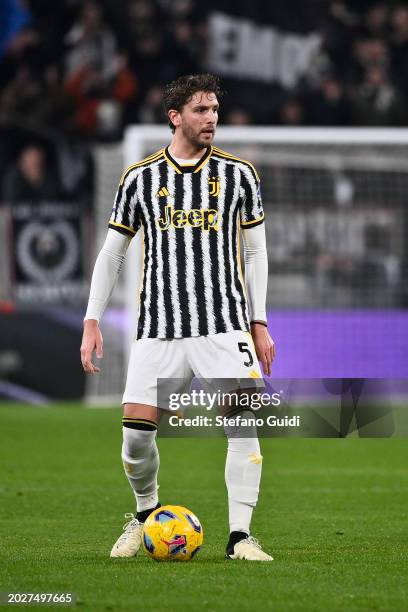 Manuel Locatelli of Juventus FC in action during the Serie A TIM match between Juventus and Udinese Calcio - Serie A TIM at on February 12, 2024 in...