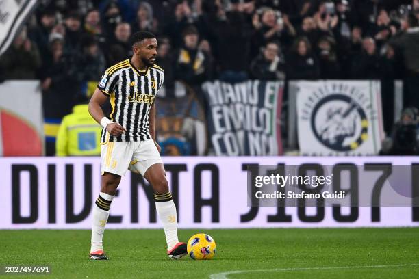 Bremer of Juventus FC in action during the Serie A TIM match between Juventus and Udinese Calcio - Serie A TIM at on February 12, 2024 in Turin,...