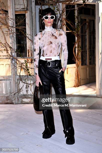 Marta Sanchez attends the Antonio Marras fashion show during the Milan Fashion Week Womenswear Fall/Winter 2024-2025 on February 21, 2024 in Milan,...