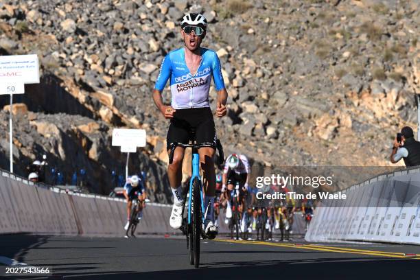 Ben O'Connor of Australia and Team Decathlon-AG2R La Mondiale celebrates at finish line as stage winner during the 6th UAE Tour 2024, Stage 3 a 176km...