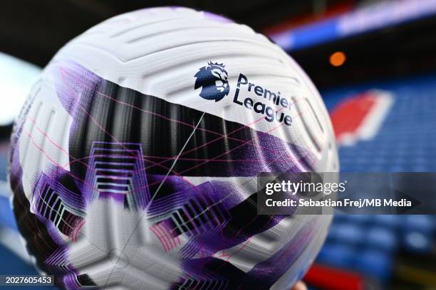 Close up details of official Premier League Nike ball during the Premier League match between Crystal Palace and Burnley FC at Selhurst Park on...