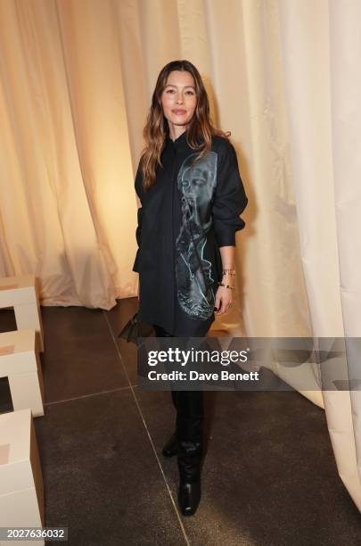 Jessica Biel attends the Fendi fashion show during Milan Fashion Week Womenswear Fall/Winter 2024-2025 on February 21, 2024 in Milan, Italy.