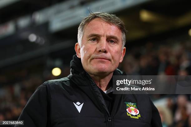 Wrexham Head Coach Phil Parkinson during the Sky Bet League Two match between Milton Keynes Dons and Wrexham at Stadium MK on February 20, 2024 in...