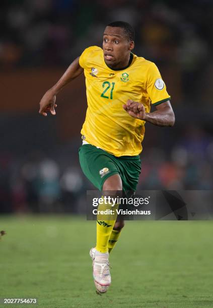 Mihlali Mayambela of South Africa during the TotalEnergies CAF Africa Cup of Nations 3rd place match between South Africa and DR Congo at Stade Felix...