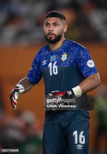 Dimitry Bertaud of DR Congo during the TotalEnergies CAF Africa Cup of Nations 3rd place match between South Africa and DR Congo at Stade Felix...