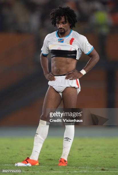 Samuel Moutoussamy of DR Congo during the penalty shoot out during the TotalEnergies CAF Africa Cup of Nations 3rd place match between South Africa...