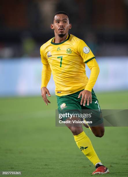 Oswin Appollis of South Africa during the TotalEnergies CAF Africa Cup of Nations 3rd place match between South Africa and DR Congo at Stade Felix...